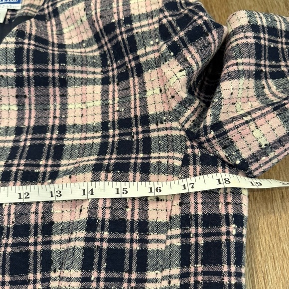 Vintage Pendleton Blazer Women’s Sz 6 Blue Pink Plaid Preppy Academia Classic - Picture 6 of 7